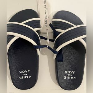 Boys slides- Janie and Jack blue, new with tags size 9 toddler